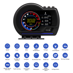 النسخة الجديدة من عداد السرعة الذكي P6 OBD+GPS نظام مزدوج من wiiyii مقياس جهاز تنبيه السرعة عالي الدقة عدم تأخير ملحقات السيارة