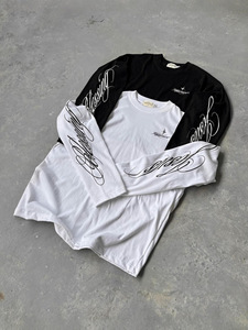 Maglietta <span class=keywords><strong>Termica</strong></span> a <span class=keywords><strong>Maniche</strong></span> <span class=keywords><strong>Lunghe</strong></span> Stile Grunge con Stampa Yin Yang, Casual Streetwear per Uomo - Product Image 2