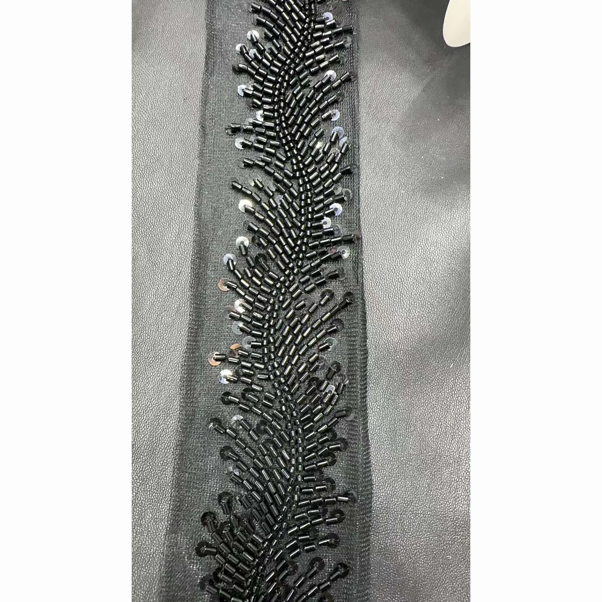 vintage polyester mesh embroidery beaded fabric diy garment costume headwear trimming dress sewing textile sequined lace trims