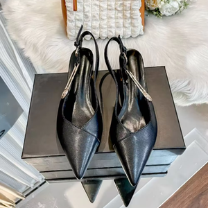 Novedad 2025: Zapatos de tacón alto sexys para mujer, estilo nupcial sin cordones, con plantilla de cuero genuino, transpirables, estilo veraniego, suaves para primavera. - Product Image 3