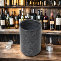Bouteille de vin en marbre refroidisseur de glace ustensile de fête seau à glace seaux en pierre de marbre refroidisseurs de vin décoratifs pour bar