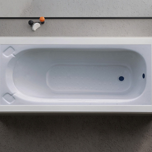 <span class=keywords><strong>Baignoire</strong></span> encastrée moderne rectangulaire en acrylique écologique sur mesure pour salle de bain, avec drain intégré, vente en gros - Product Image 1