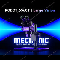 Mikroskop Stereo Trinokuler ROBOT 6560T-B11 dengan Zoom Kontinu 6.5-60X dan Lensa Mata WF10X25 untuk Alat Perbaikan Pengelasan CPU BGA