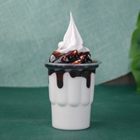 250m de crème glacée artificielle en résine souple, simulation réaliste de sundae, décoration alimentaire, dessert, accessoires de présentation, modèle de faux sucre, bricolage