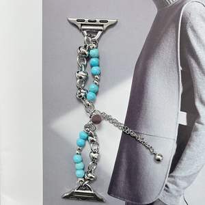 Bracelets de montre intelligente en acier inoxydable de style bijoux de luxe pour femmes Lionorm, remplacement pour <span class=keywords><strong>Apple</strong></span> <span class=keywords><strong>Watch</strong></span> Series 11band 46mm - Product Image 2