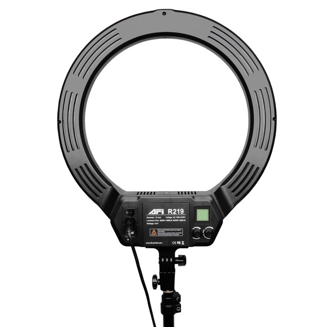 AFI R219 19inch Selfie Ring Light 3200K-6500K Ring Light LED 18 Inches Soft Ringlight With Stand