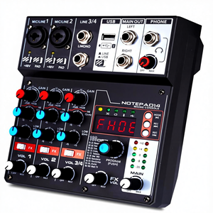 NGVM AD14 Professional 4-Channel <strong>Audio</strong> <strong>Mixer</strong> Digital USB/ 48V Phantom Power Stereo DJ Studio Streaming FX 100-bit - Product Image 1