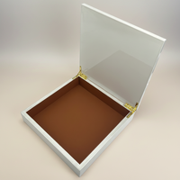 Boîte de rangement en bois MDF laqué personnalisée pour noix, thé, dattes, gravée au laser, coffret cadeau islamique en bois sculpté