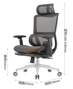 เก้าอี้สำนักงานหลังสูงสำหรับเยาวชนเก้าอี้อะลูมิเนียมปรับความสูงได้ตาข่ายสูงสำหรับผู้บริหารพาณิชย์ดีไซน์ทันสมัย - Product Image 5