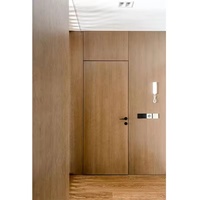 Porte cachée sans cadre intérieure 2025 en bois de teck massif, style minimaliste antivol, salle de bain, salon, taille personnalisable