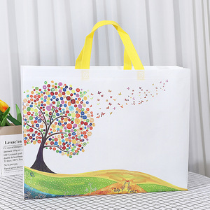 Sacs <span class=keywords><strong>écologique</strong></span>s réutilisables personnalisés sac à provisions en tissu non tissé en polypropylène laminé imprimé avec logo personnalisé cadeau - Product Image 1