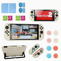 Étui de protection, capuchons de joystick, protecteur d'écran pour console de jeu Nintendo Switch 2, coque en silicone souple givrée divisée pour PC