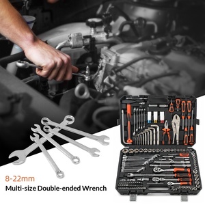 Kit d'outils à cliquet en acier inoxydable 46 pièces <span class=keywords><strong>Ama</strong></span>-zon Hot, clé à molette manuelle, étui rigide OEM, accessoires de réparation <span class=keywords><strong>automobile</strong></span> et moto - Product Image 4
