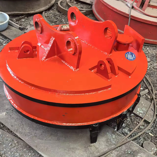 Industrial Scrap Metal Lifting Electromagnets for Excavators Customizable Load Capacity Small Round Safety OKODA MW5 Model