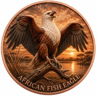 Pièce de monnaie en cuivre pur 999 de 5 oz, puissante, série Animaux de la Savane Africaine, couleur haute définition, édition UV préférée