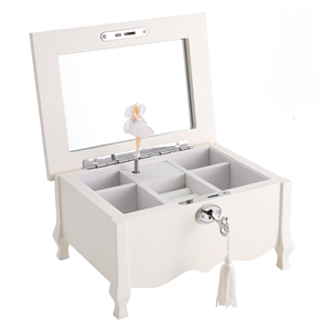 Caja de Música de Lujo con Diseño de Princesa Blanca con Cerradura y Llave, Regalo para Niñas, Bailarina, Joyero Personalizado, Caja Musical para Guardar Objetos - Product Image 6