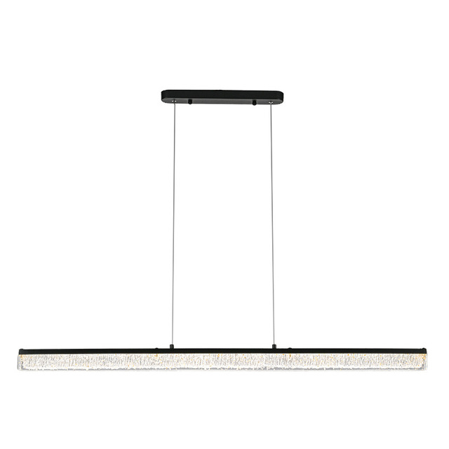 Minimalist Durable Aluminum Resin Hanging LED Linear Ceiling Pendant Light Hotel Chandelier for Indoor Kitchen Living Room