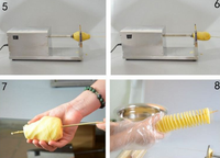 Twist Pommes De Terre Tour Trancheuse Chips Machine Spirale Printemps Pomme De Terre Twister Pomme De Terre Cutter Machines De Coupe