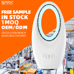 Ventilador sin Aspas con Forma de Huevo, Luz LED, Pantalla Digital, Control Remoto, Ventilador Eléctrico para Hogar y Oficina - Product Image 1