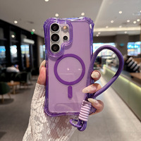 Coques magnétiques avec cordon et protection d'objectif pour Samsung Galaxy S26 Ultra, S26 Plus, S26 et Samsung S24 Ultra