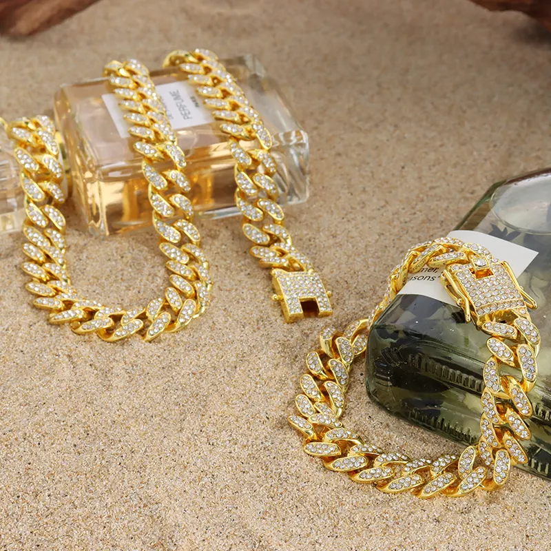 قلادة بتصميم كوبي مستقل سلسلة هيب هوب من سبيكة الروك مجوهرات رائعة مخصصة 12 ملم سلسلة ريترو شخصية على الموضة