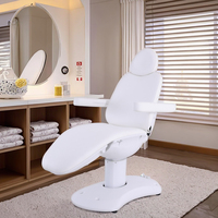 Lit de soin électrique pour salon de beauté à 3 moteurs, pour esthéticienne, en cuir haut de gamme, table de traitement réglable pour hôpital