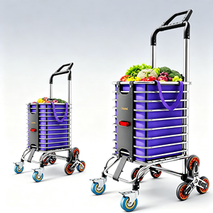 340L Rolling Shopping <b>Cart</b> Supermarket Heavy Duty Wire Mesh Silent Swivel <b>Wheel</b> Large Capacity Retail Grocery Use Set Kit - Product Image 3