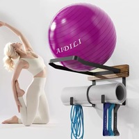 Support mural pour tapis de yoga, étagère murale pour ballon de Pilates, support de présentation pour tapis de studio, modèle rectangulaire, modèle universel