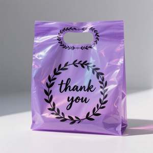 ถุงพลาสติกรีไซเคิลได้พร้อมโลโก้ออกแบบได้ตามต้องการมีที่จับตายถุงช้อปปิ้ง - Product Image 4