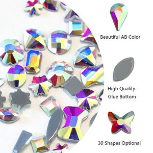 Blinginbox Qualidade Formas Especiais Cristal AB Hot Fix Strass Ferro em Strass para Decoração De Tecido - Product Image 3