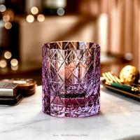 Vaso de Whisky de Cristal K9 Hecho a Mano, Tallado y Pulido, Vaso de Lujo para Beber Bourbon y Whisky Escocés, para el Hogar, Hotel o Bar, Ideal para Regalo