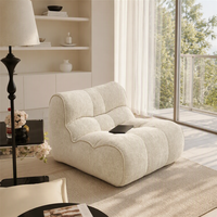 Canapé moderne en chenille Caterpillar, fauteuil de salon côtelé en mousse haute densité, canapé de sol compressé et roulé pour gagner de la place