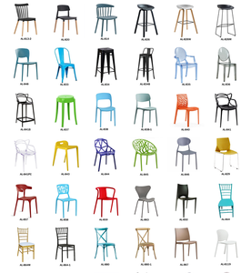 Chaise de salle à manger empilable ergonomique moderne ADXIN en plastique avec dossier creux et accoudoirs, imperméable, pour salle à manger, balcon, restaurant - Product Image 3