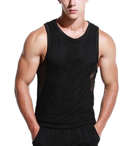 Tùy Chỉnh Người Đàn Ông Không Tay Thể Thao <span class=keywords><strong>Singlet</strong></span> Bể Đầu Tập Thể Dục Mặc Phòng Tập Thể Dục Thể Thao Chạy Vest - Product Image 4