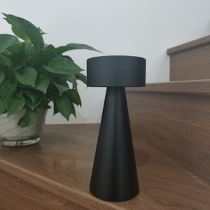 Lampes tactiles noires en aluminium pour la <span class=keywords><strong>d</strong></span>écoration de la maison, 3 couleurs de lumière réglables, prise en charge de la charge <span class=keywords><strong>sans</strong></span> <span class=keywords><strong>fil</strong></span> et de la télécommande - Product Image 5