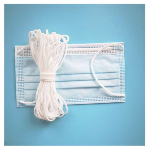 Alta resistencia 2,5mm negro y blanco Nylon redondo Bungee Stock 3mm Earloop <span class=keywords><strong>cord</strong></span>ón elástico banda bordada técnica para Earloop <span class=keywords><strong>Cord</strong></span> - Product Image 3