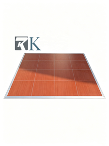 Anti Slip Dance Floor Portable Party Wedding Event Flooring with PVC <b>Platform</b> Aluminum Edging - Product Image 2