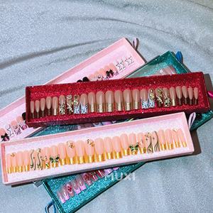 <span class=keywords><strong>Uñas</strong></span> Postizas de Salón de <span class=keywords><strong>Uñas</strong></span> OEM Nuevas, Venta al por Mayor, Muestra Gratis, Buena Calidad, Diseño de Mariposa Stiletto, Cobertura Completa, Acrílico, Ataúd, Falsas - Product Image 3