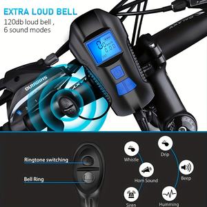 Lumière de vélo rechargeable étanche <span class=keywords><strong>BrightStar</strong></span>-Améliorez votre conduite avec compteur de vitesse et odomètre intégrés pour la lumière de photographie - Product Image 2