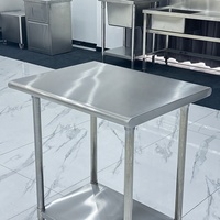 Table de travail en acier inoxydable de qualité commerciale, table de préparation robuste pour la cuisine, pour restaurant et service de restauration en plein air