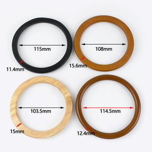 Deepeel-accesorios para bolso <span class=keywords><strong>de</strong></span> mano, Asa <span class=keywords><strong>de</strong></span> anillo redondo <span class=keywords><strong>de</strong></span> madera, con Marco, MHD040 - Product Image 2