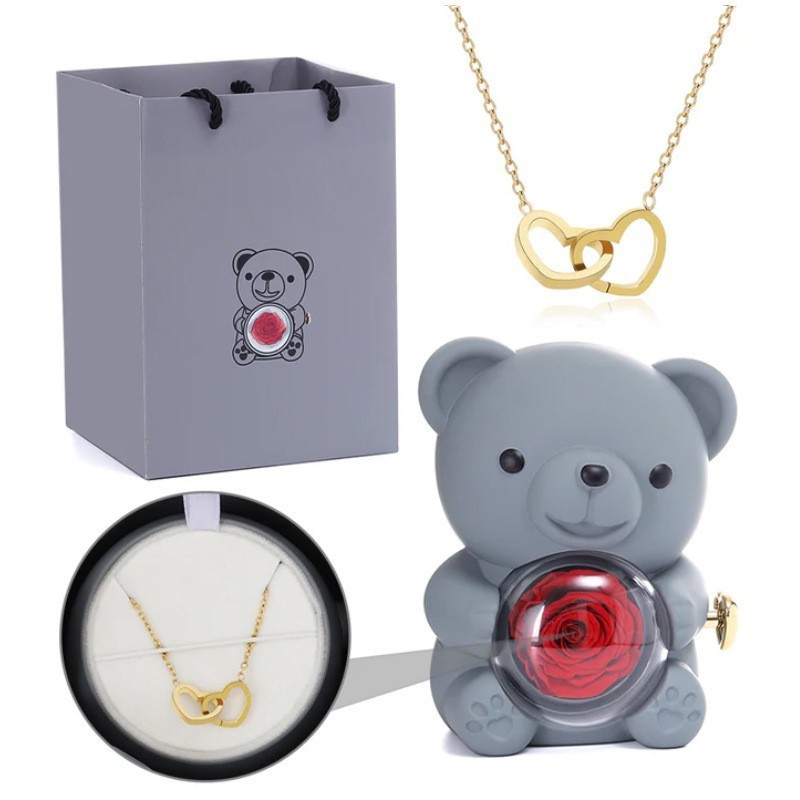 Gray Bear + Necklace