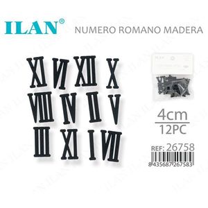 Numeri Romani Neri 4Cm 12 Pezzi per Orologi e Decorazioni per la Casa - Product Image 2