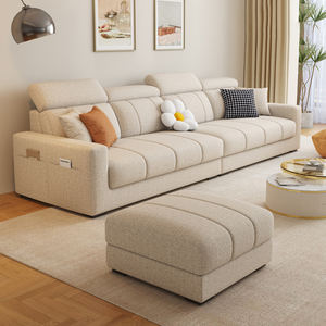 Canapé en L <span class=keywords><strong>pas</strong></span> <span class=keywords><strong>cher</strong></span>, moderne, en tissu doux avec coin lounge, canapés minimalistes pour salon, vente chaude, gris clair - Product Image 6