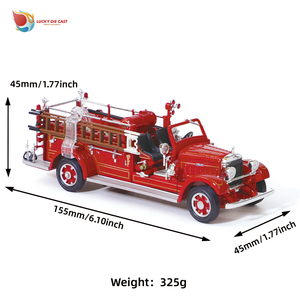 Lucky Die Cast 1935 Mike 75BX camion de pompiers 1/43 modèle moulé sous pression jouets échelle en métal modèle alliage voitures pour Collection - Product Image 3
