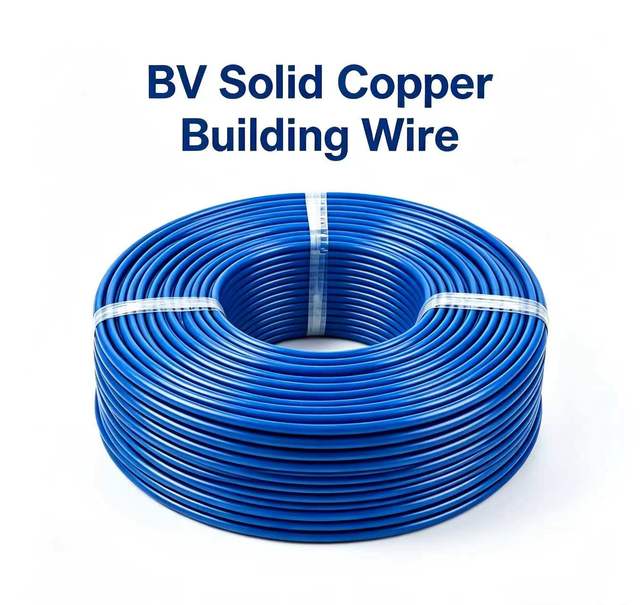 1.5mm² BV Solid Single Core Copper Wire 450/750V PVC Insulated Electric Wire Indoor Home Construction Wiring 100M