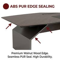 Bureau de direction ergonomique, durable et moderne, ensemble table d'ordinateur, montage facile, matériau en bois écologique, certifié CE