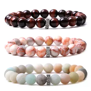 Các Loại Luân Xa Chữa Bệnh Hạt Tiger Eye Stone Bracelet Phụ Nữ Đàn Ông Dệt Năng Lượng Vòng Tay Mã Não Trang Sức