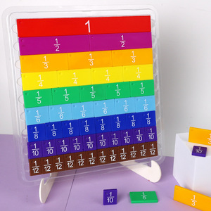 Bloques de fracciones, problemas de fracciones, suma y resta de matemáticas para primaria, dispositivo de demostración, disco, círculo - Product Image 5