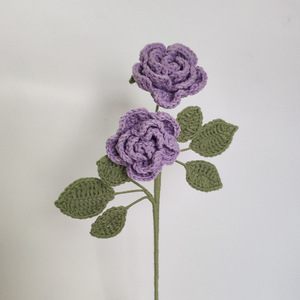 DREA Ramo de <span class=keywords><strong>Flores</strong></span> de Ganchillo Tejidas a Mano Premium, Tipo Trompeta, de Algodón Lavable para Decoración del Hogar y Bodas - Product Image 5